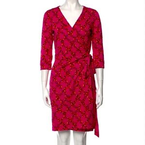 Diane Von  Furstenburg Floral Wrap Dress, Size 6